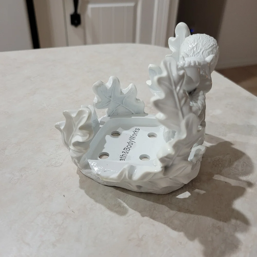 Bath and Body Works Soap Tray Squirrel White